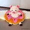 Ollie Oinker the Pig Plushie, Adorable 12" Donut Ring Stuffed Animal for Kids’ Gifts